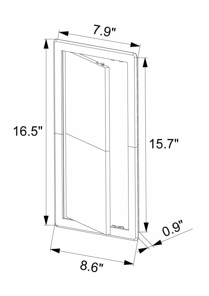 Awента 200 x 400 mm klapa rewizyjna biała 20 x 40 cm tworzywo sztuczne ABS drzwi rewizyjne konserwacyjne otwór czyszczący DT 19