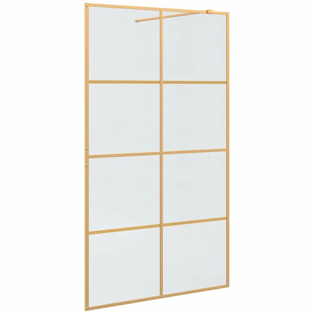 vidaXL kabina prysznicowa złota 115 x 195 cm szkło hartowane,