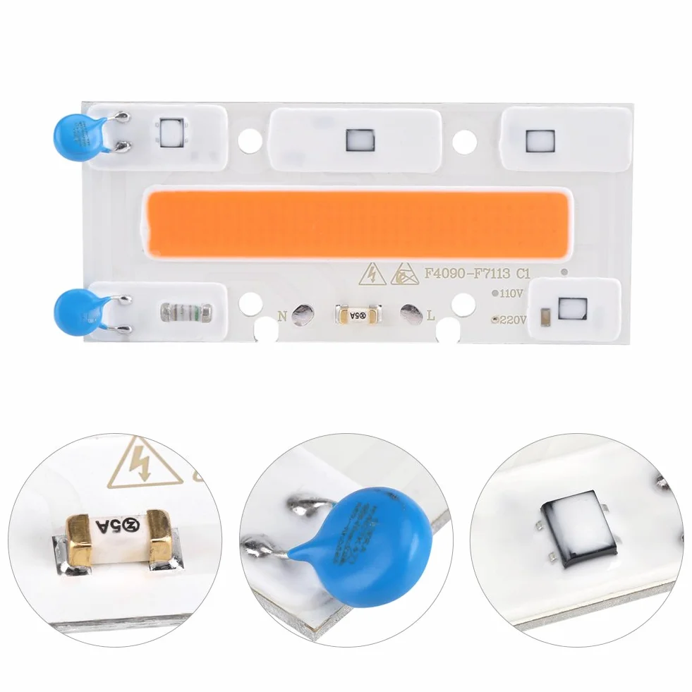 Pełne spektrum LED Oświetlenie do uprawy roślin COB Chip 220V 30/50/70W Hydroponika szklarniowa doniczkowe