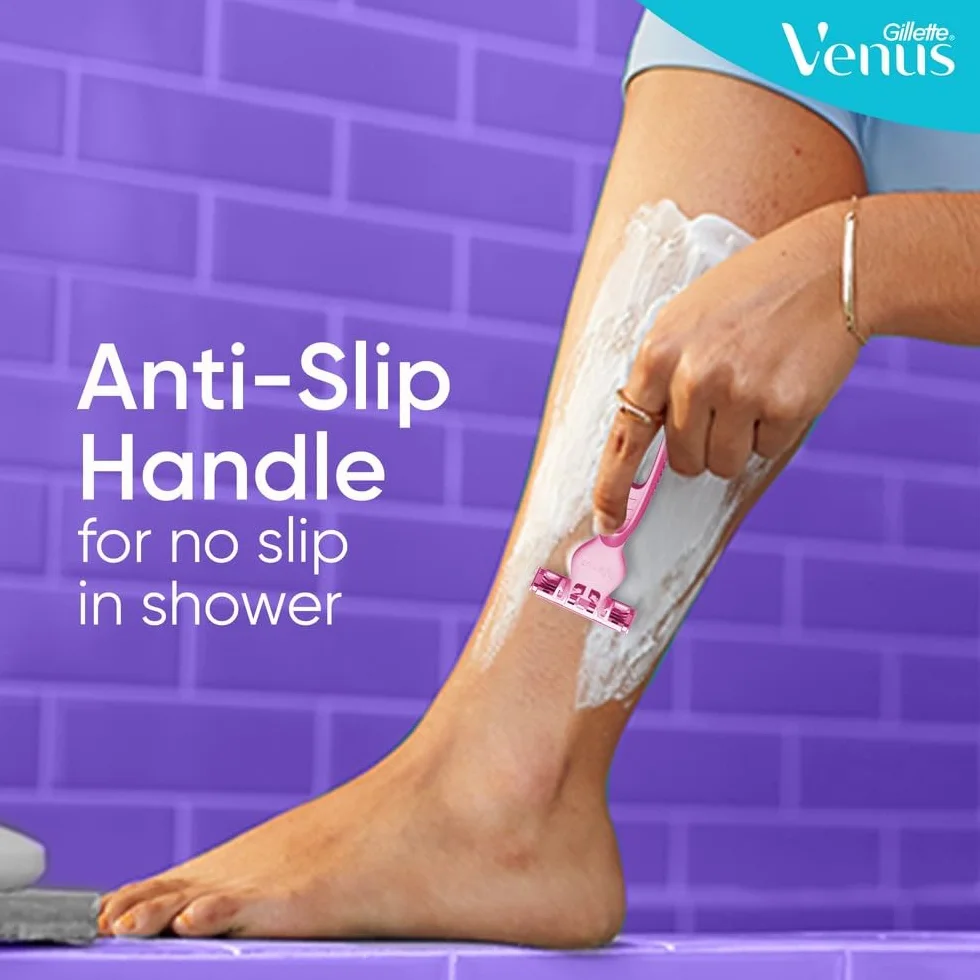 Gillette Venus 3 podstawowe jednorazowe golarki damskie, 3 damskie golarki z wygodnymi ostrzami