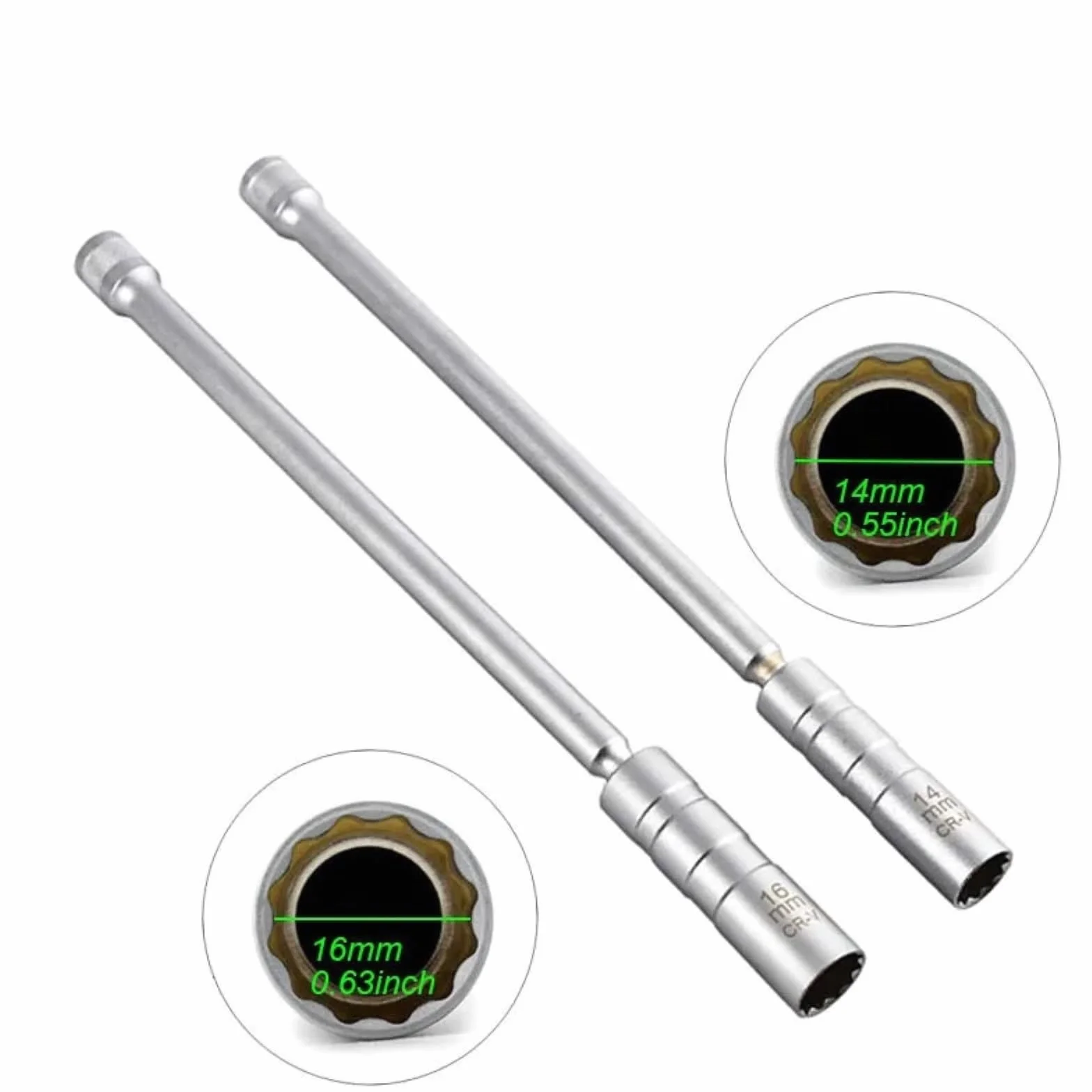 Magnetyczne gniazdo do świec zapłonowych 14mm 16mm CR-V stalowe przedłużenie obrotowe zestaw do naprawy samochodu