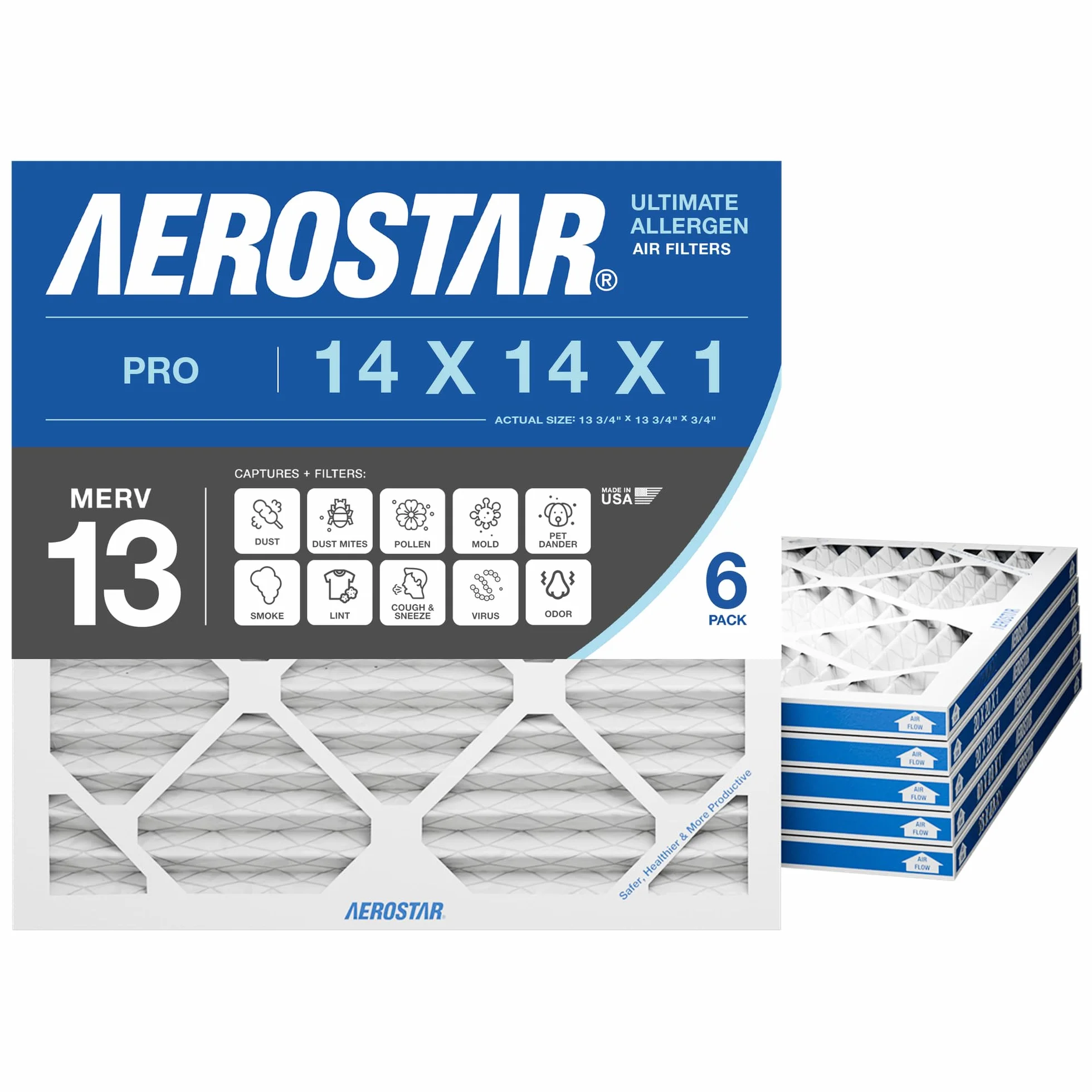Aerostar Home Max 16x20x4 MERV 13 filtr powietrza plisowanego