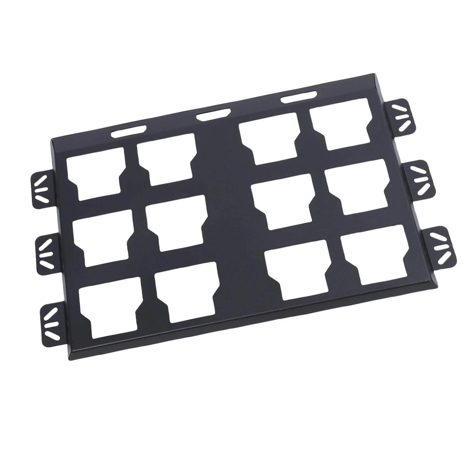 Generic Skrzynka Narzędziowa ze Stopu Aluminium Płyta Montażowa Wszechstronne Rozwiązanie do Przechowywania do Domowego Warsztatu Montaż ścienny lub Podłogowy 13,4 X 21,9 Cala (BLACK)