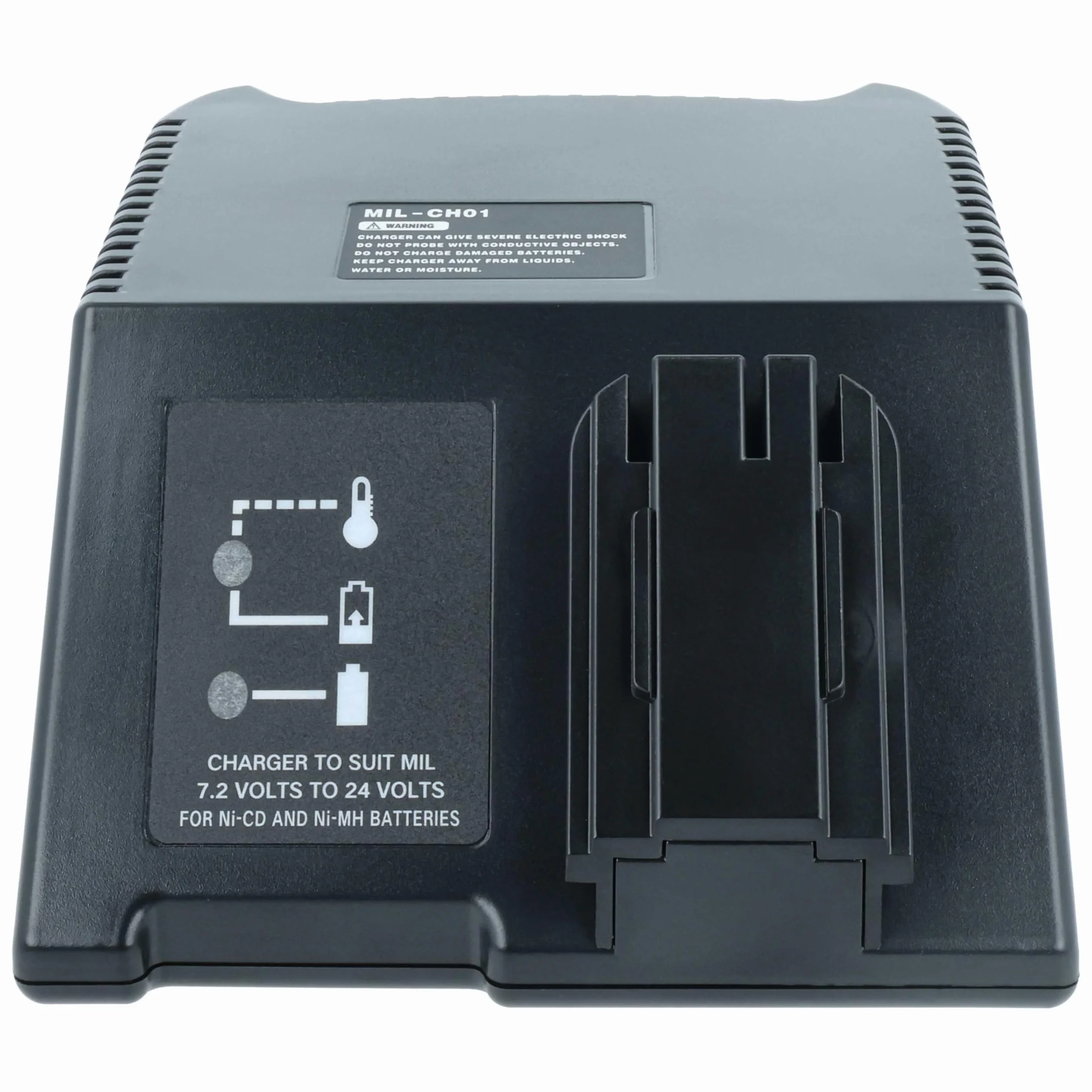 vhbw Ładowarka 7,2-24 V kompatybilna z AEG/Milwaukee B9.6, B1420R, B1420, BBH24 Ni-Cd, NiMH, Li-Ion narzędzi, 120 W
