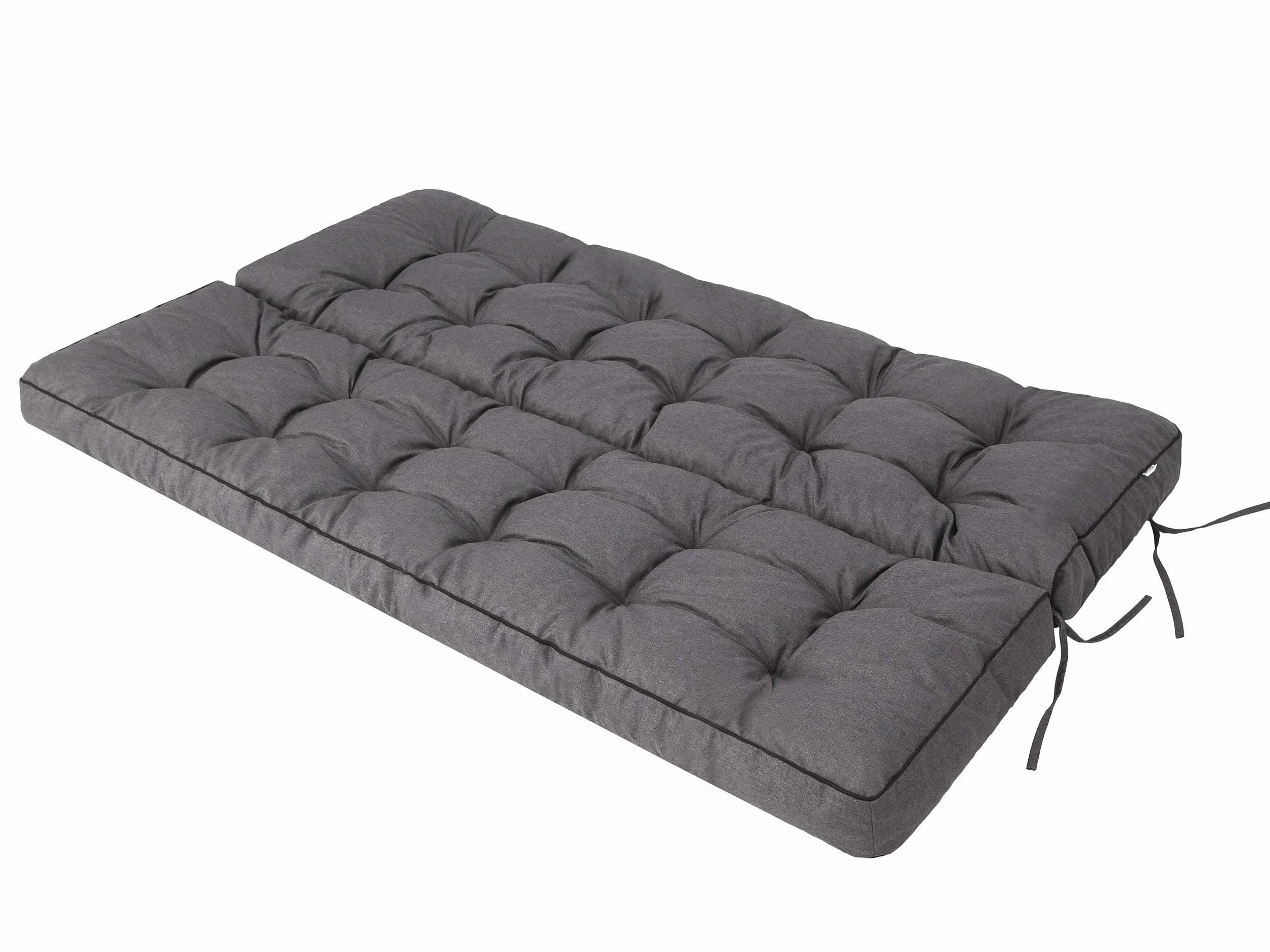 PillowPrim Nakładka na siedzisko na huśtawkę ogrodową, 150 cm, wygodna nakładka na ławkę z oparciem, nadaje się do przyczep kempingowych, grafitowa