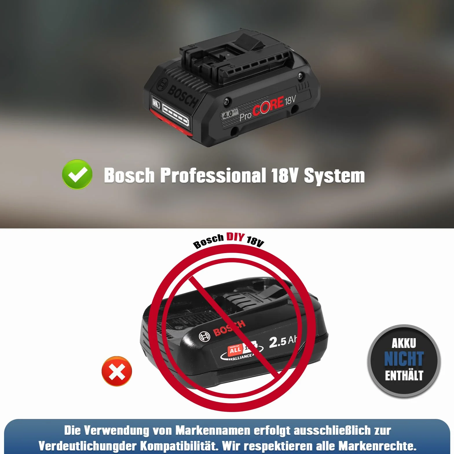 Pistolet do klejenia bezprzewodowy Mellif na akumulator Bosch 18V GBA/GBA ProCORE, Mellif, z szybkim nagrzewaniem, z 20 szt. pełnowymiarowych wkładów 11mm do DIY, rzemiosła (tylko narzędzie, BEZ