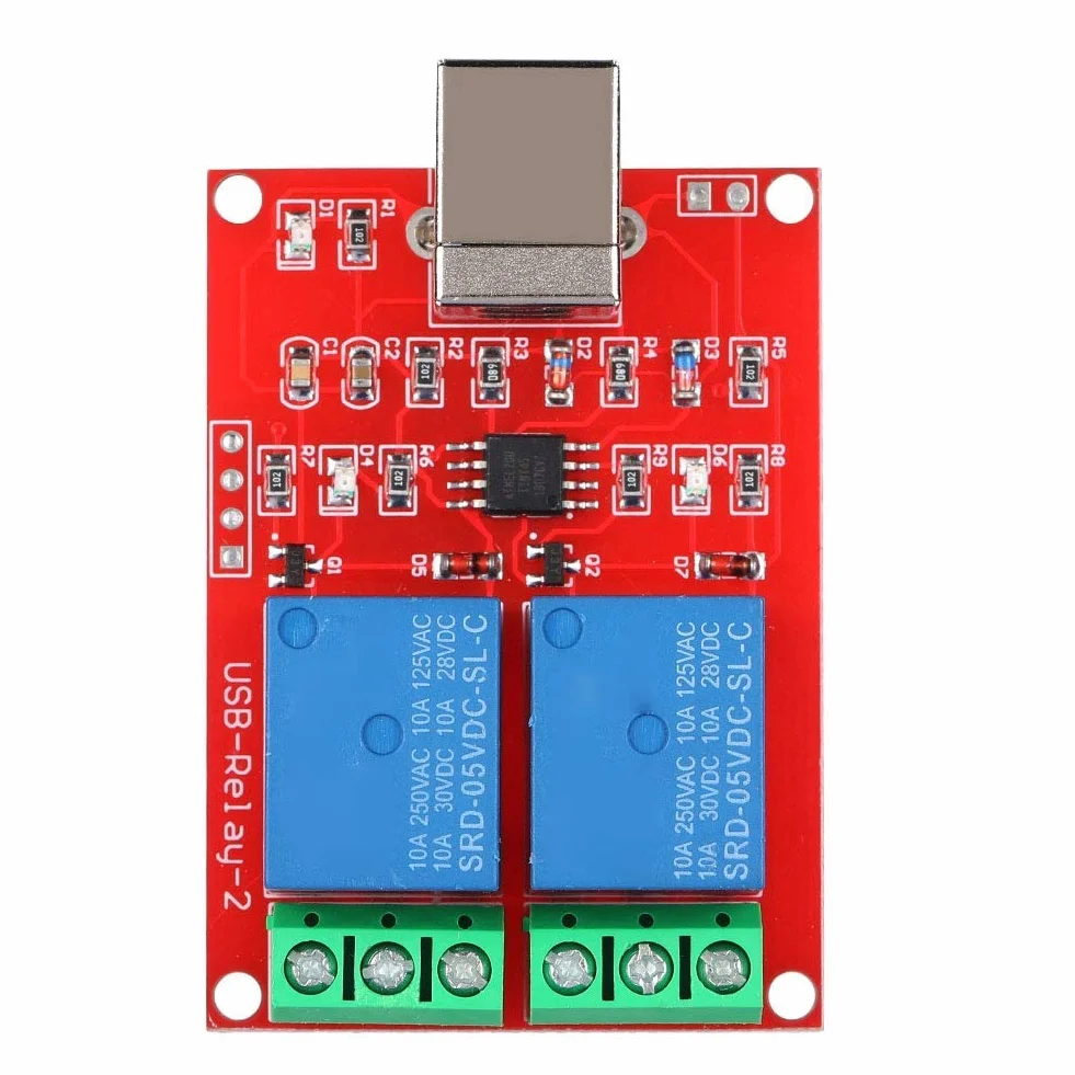 Przekaźnikowy przełącznik sterujący USB Moduł PC USB inteligentny kontroler USB 2-kanałowy 5 V, system wsparcia: dla systemu XP 32 bit, 64 bit