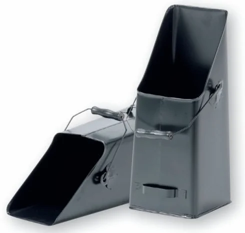 Węgiel pellet z uchwytami stal czarna 210 x 210 x 500 mm