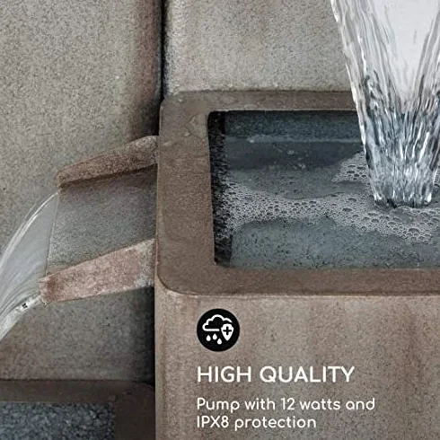 Blumfeldt Raincastle fontanna ogrodowa IPX8 12 LED pompa 8 W ocynkowany metal