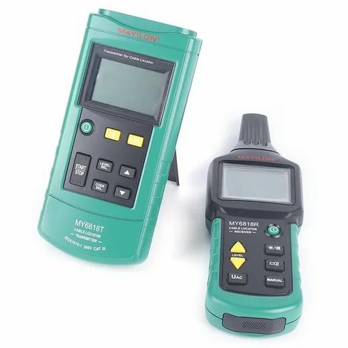Lokalizator kablowy, wykrywacz pęknięć kabli, robot koszący MS6818 12 V-400 V AC/DC, wielofunkcyjny, przenośny tester błędów, do budowy kabli komunikacyjnych / budowy rurociągów