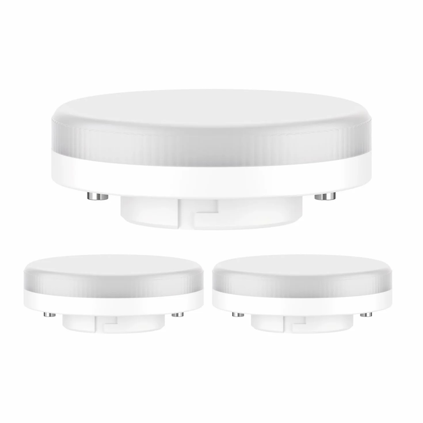 ledscom.de 3 sztuki żarówek LED GX53, białe (4100 K), 6,5 W, 550 lm, 3-stopniowy ściemniacz, matowe