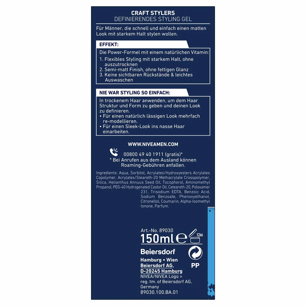 Nivea Men Craft Stylers Żel do Włosów, 150 ml