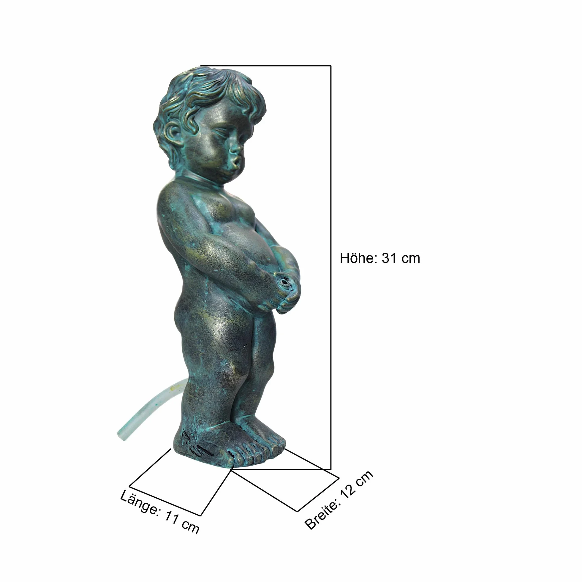 Arnusa fontanna solarna figurka do stawu z pompą solarną 11 x 12 x 31 cm