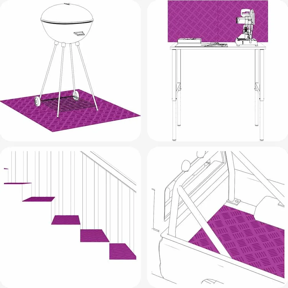 Stopnie schodowe, aluminiowe, srebrne, 70 x 20 cm, zestaw 4 sztuk, antypoślizgowe, trwałe, do użytku wewnątrz i na zewnątrz, bezpieczeństwo i ochrona