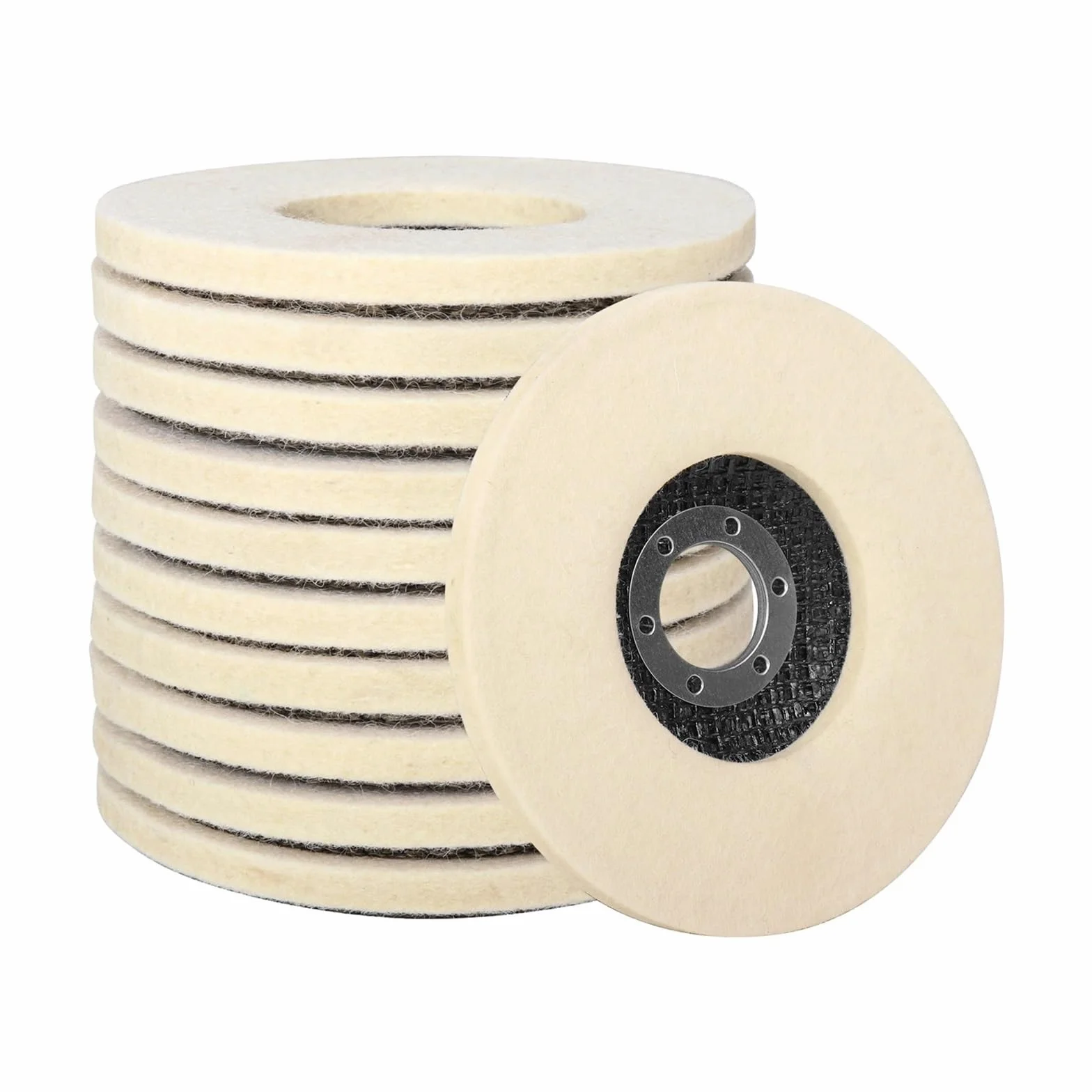 Polerująca tarcza szlifierki stołowej, 100/115/125 mm Wełniana tarcza polerska, do szlifierki kątowej, filcowa metalu, marmuru, szkła i ceramiki(10pcs,115mm)