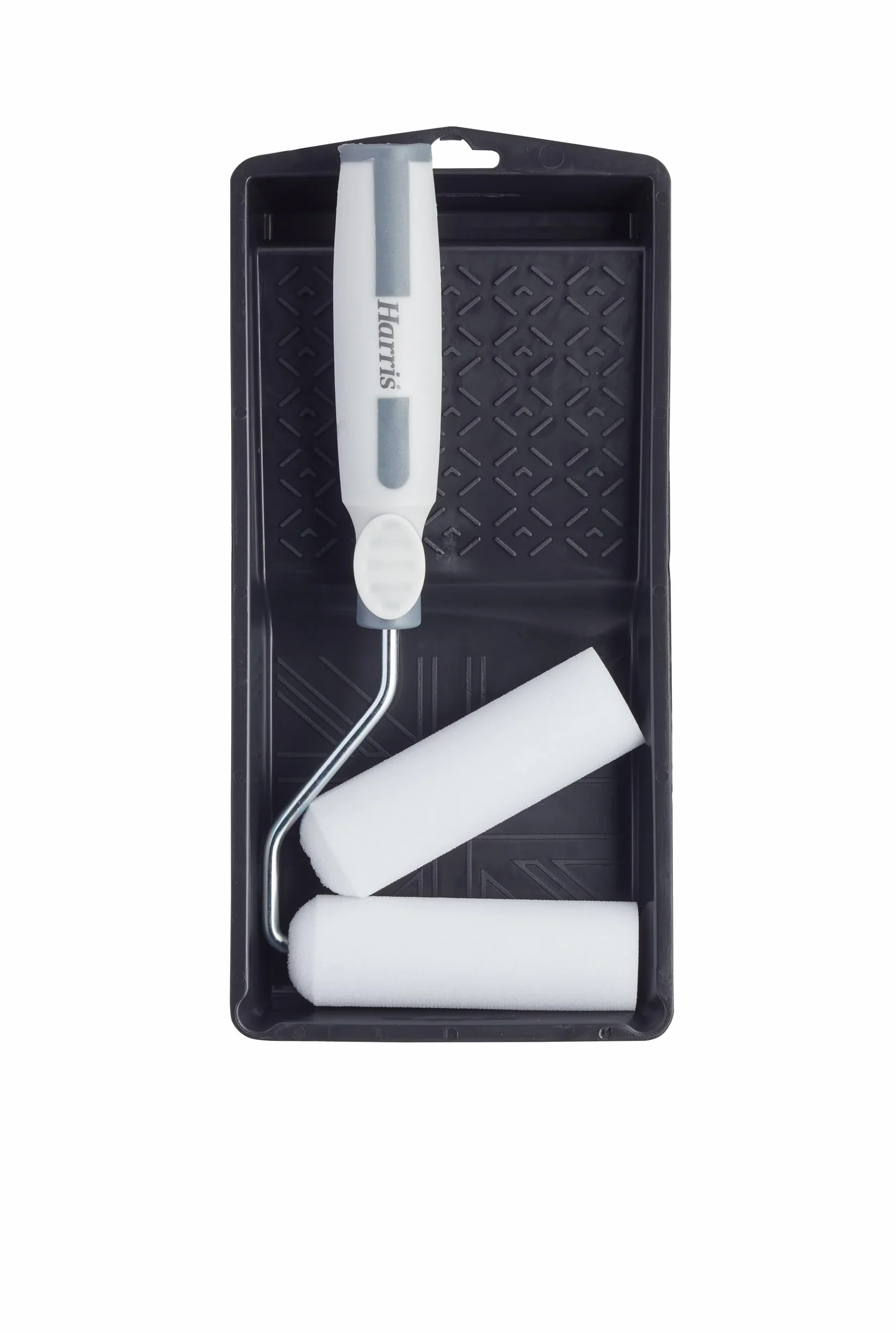 Harris Seriously Good Zestaw mini rolek do obróbki drewna, 10 cm, zestaw zawiera: tacę, ramę rolkową, 2 x tulejki z połyskiem 10 cm