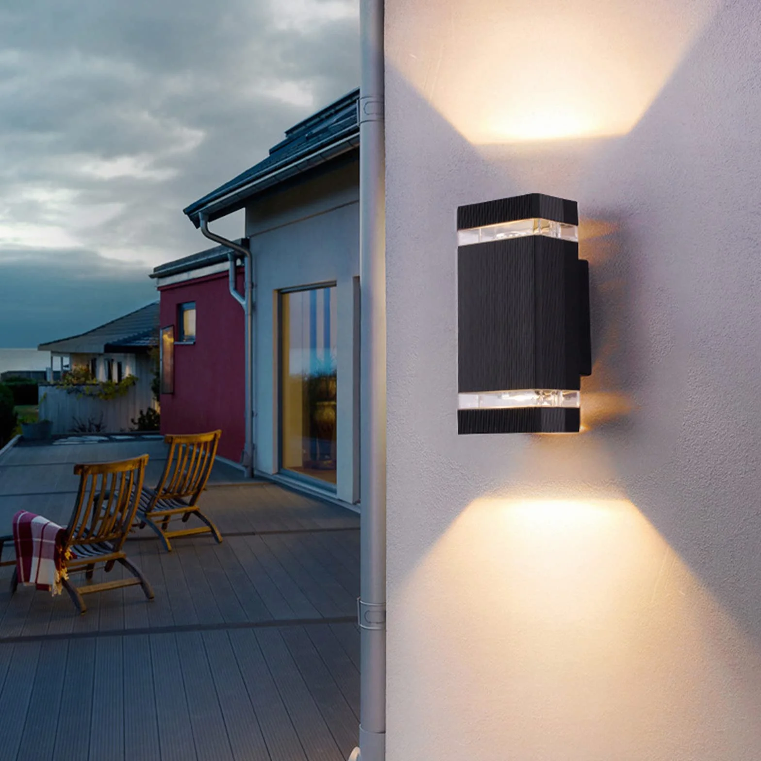 Up Down Wall Light Indoor Black, 10W Led Outdoor Wall Lamp Ip65 Wodoodporna, Aluminiowa Sypialnia Wall Spot Light Z Akrylowym Kloszem, Kinkiet Ścienny Ciepły Biały 3000K