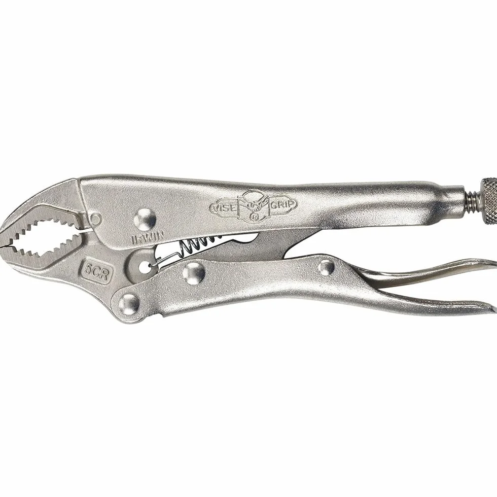 IRWIN Narzędzia szczypce blokujące imadło, oryginalne, zakrzywione szczęki, 12,7 cm (4935579), srebrne metaliczne