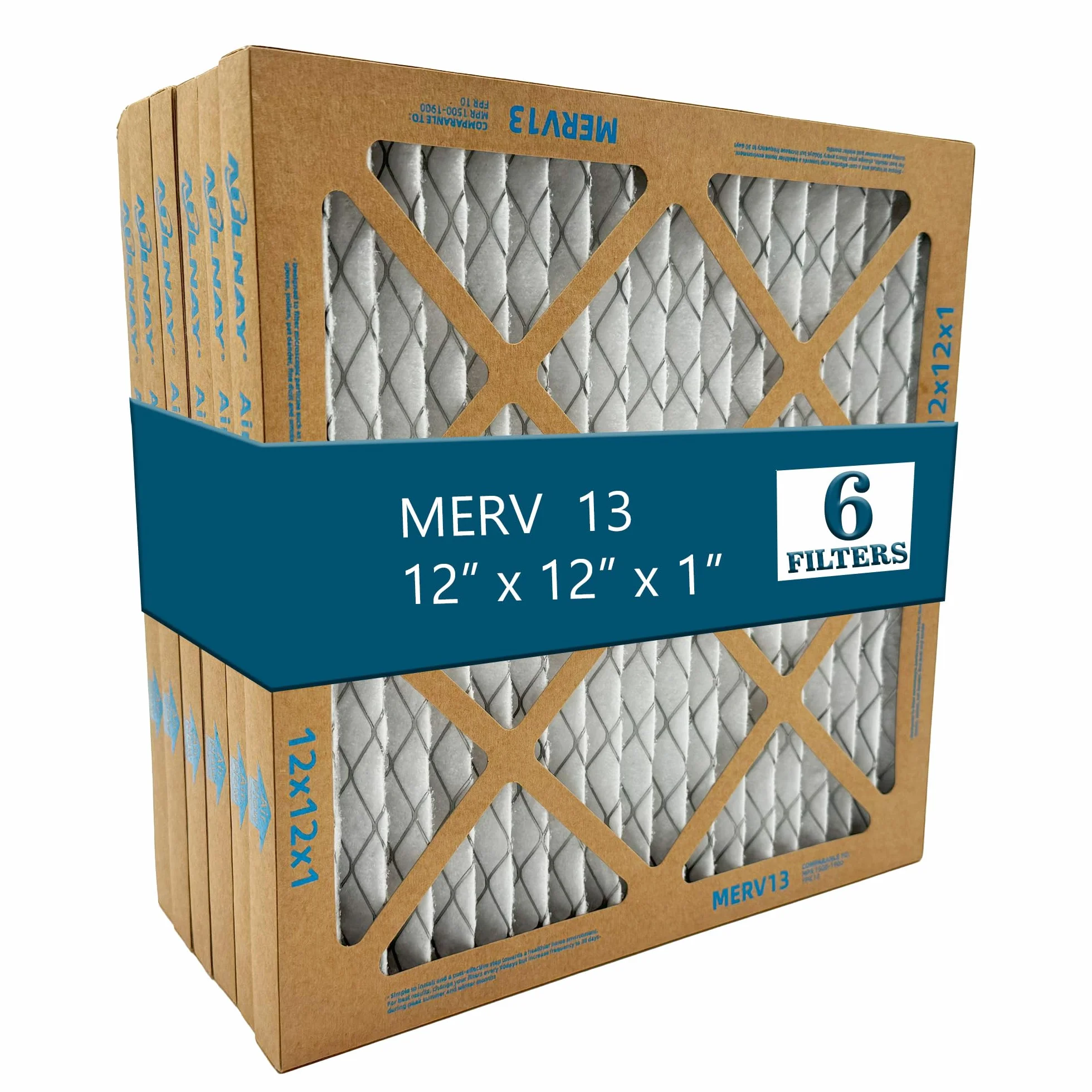 Furnace Filtr powietrza AC MERV 13, plisowany filtr powietrza do systemu HVAC (6 sztuk)