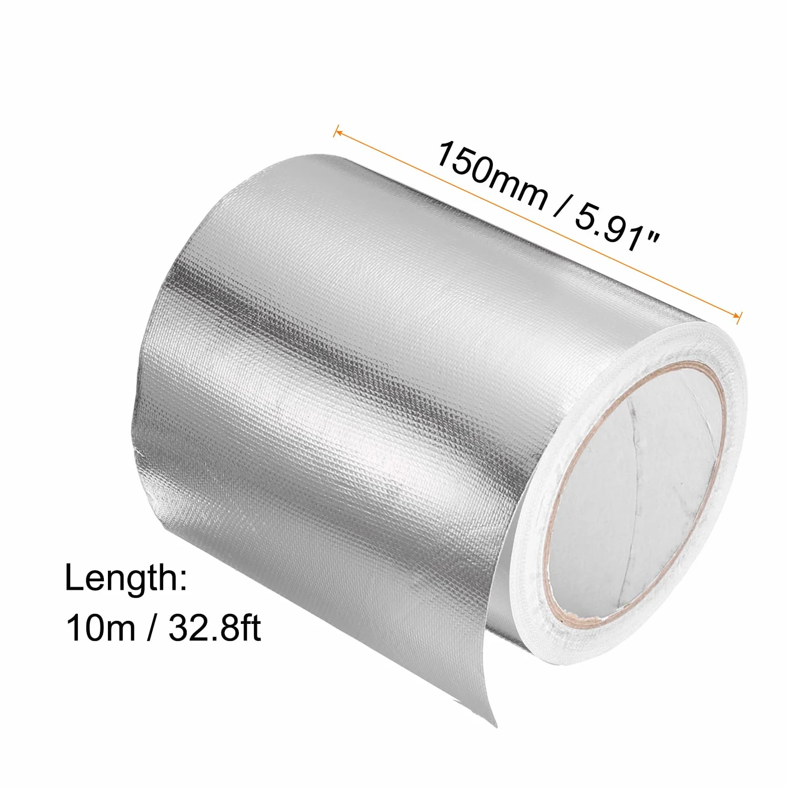 QUARKZMAN Taśma termoizolacyjna 15 x 80 m, wodoszczelna, ochrona przed słońcem, izolacja akustyczna, odporna na wysokie temperatury, srebrna taśma aluminiowa, grubość do napraw samochodów