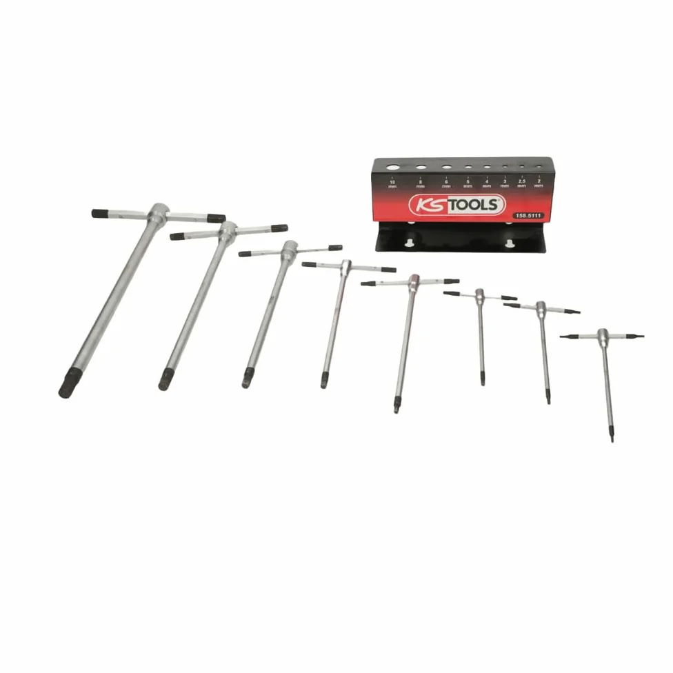 KS Tools 158.5111 8 sztuk 8 kluczy imbusowych – uchwyt/stojak