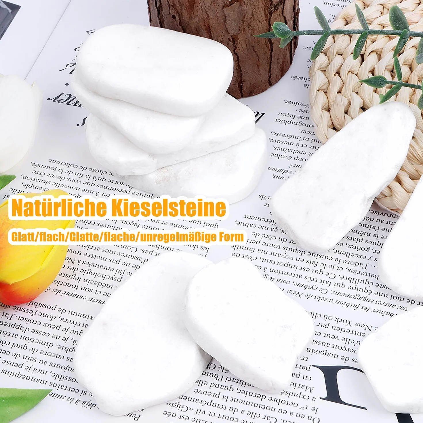 Kamienie do malowania, 20 sztuk, 3-5 cm, płaskie kamienie, zestaw dla dzieci, kamienie dekoracyjne, białe, gładkie kamyki do malowania, płaskie, naturalne, kamienie do malowania, żwirek