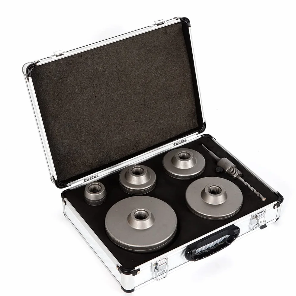 Zestaw wierteł do betonu, koronki wiertniczej, zestaw wierteł do betonu, zestaw wierteł rdzeniowych Ø 40/68/80/100/120 mm z adapterem SDS-Plus do betonu, cementu, ściany kamiennej