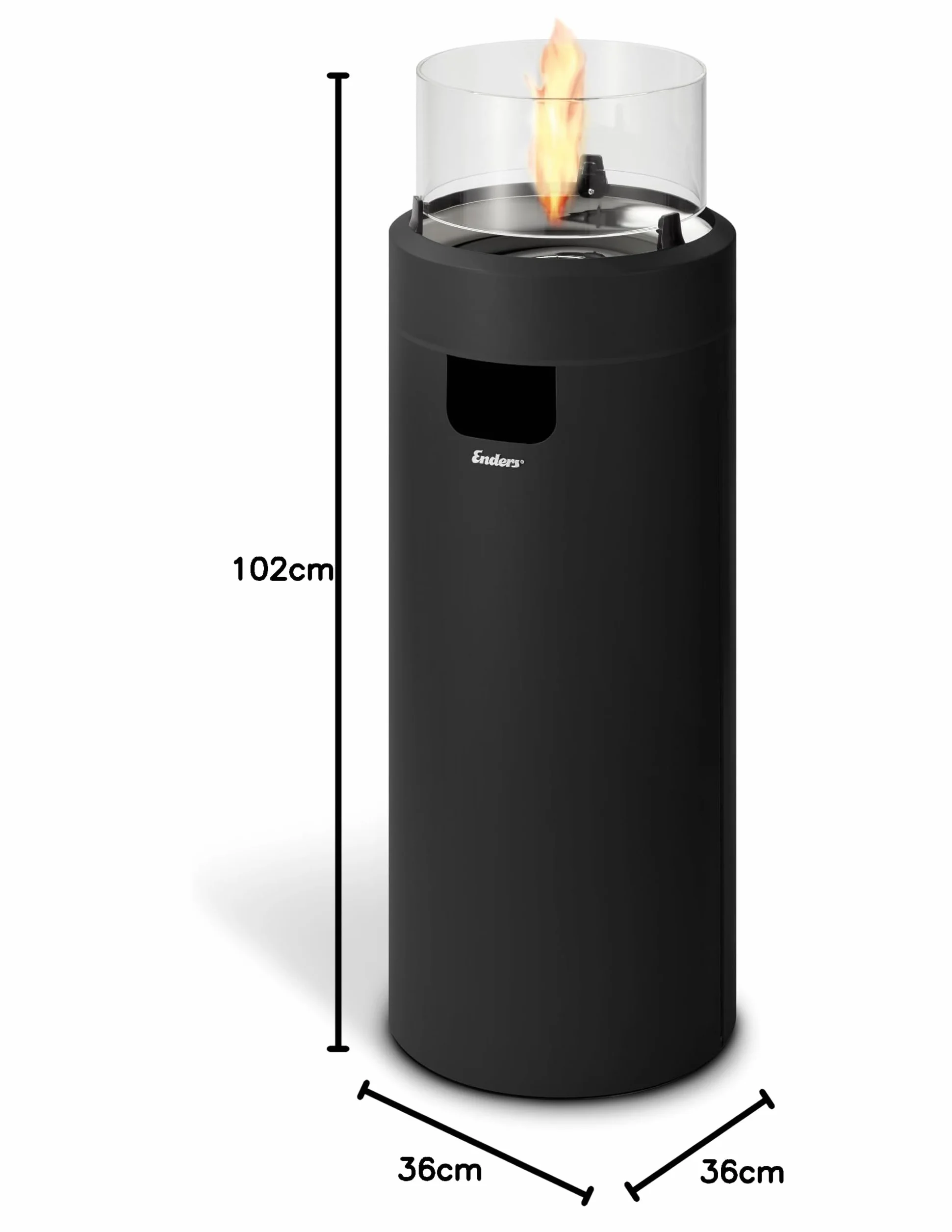 Enders Nova Led L Palenisko, Czarny/Srebrny, 224 cm