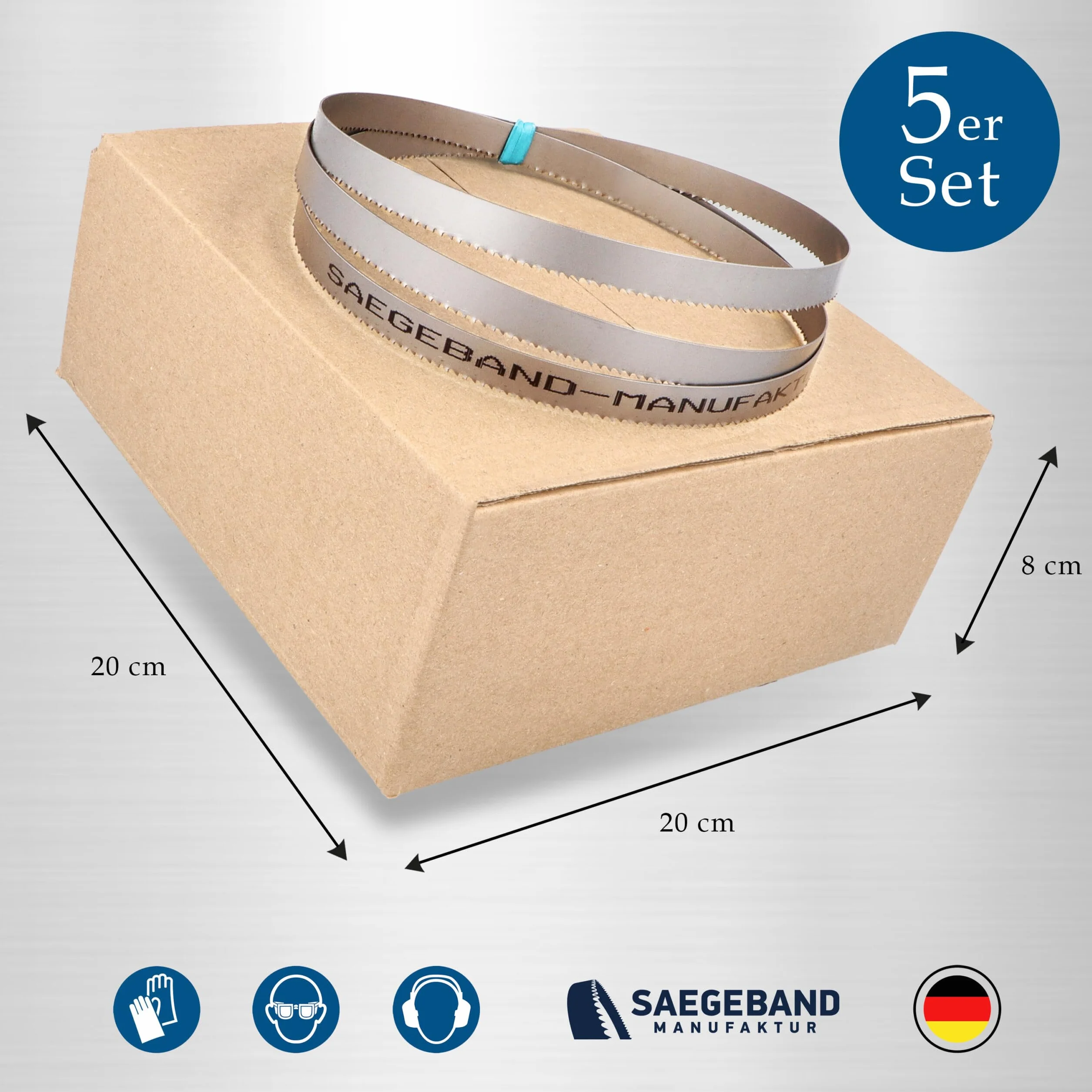 5 x SBM M42 HSS taśma do piły bimetalicznej 1325 x 13 x 0,65 mm z 8/12 ZpZ, brzeszczot do piły taśmowej