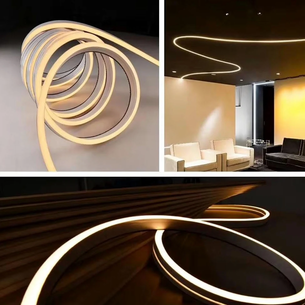 Elastyczna silikonowa listwa świetlna LED Neon - Wodoodporna świetlówka neonowa zewnętrzna, 1 szt(White,0515-5m)