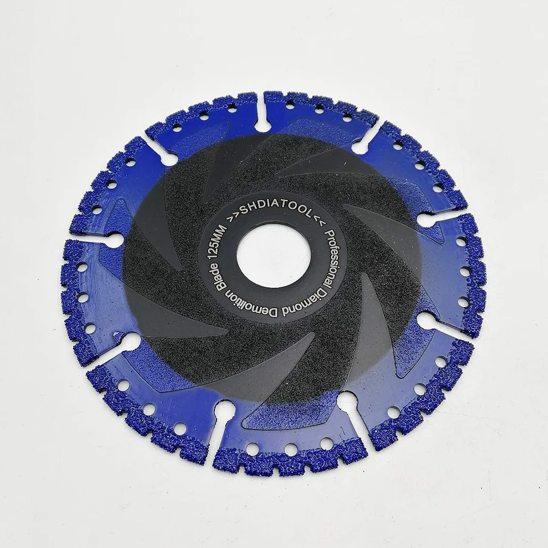 SHDIATOOL Tarcza tnąca diamentowa 2 szt. 5 cali / 125 mm luzowana próżniowo kółko do odcięcia do wszystkich zastosowań ostrza do rozbiórki do kamienia żelaza stali metalu