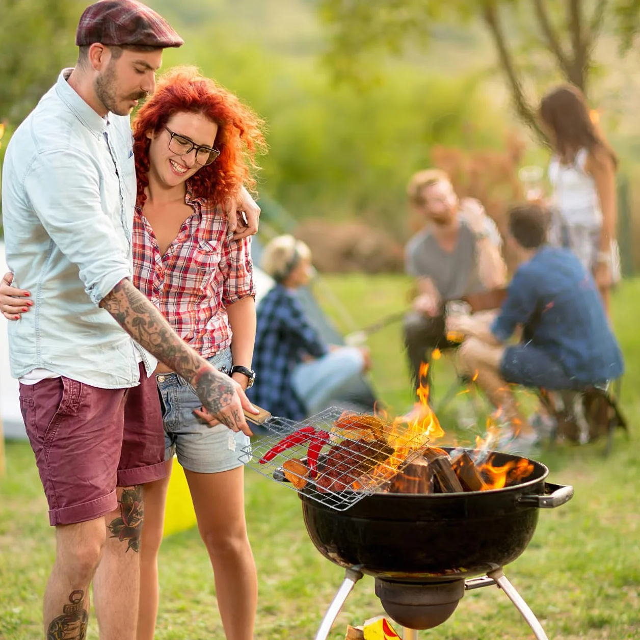 PRETYZOOM 2 sztuki ruszt do grillowania ze stali nierdzewnej do ryb, warzyw, steków
