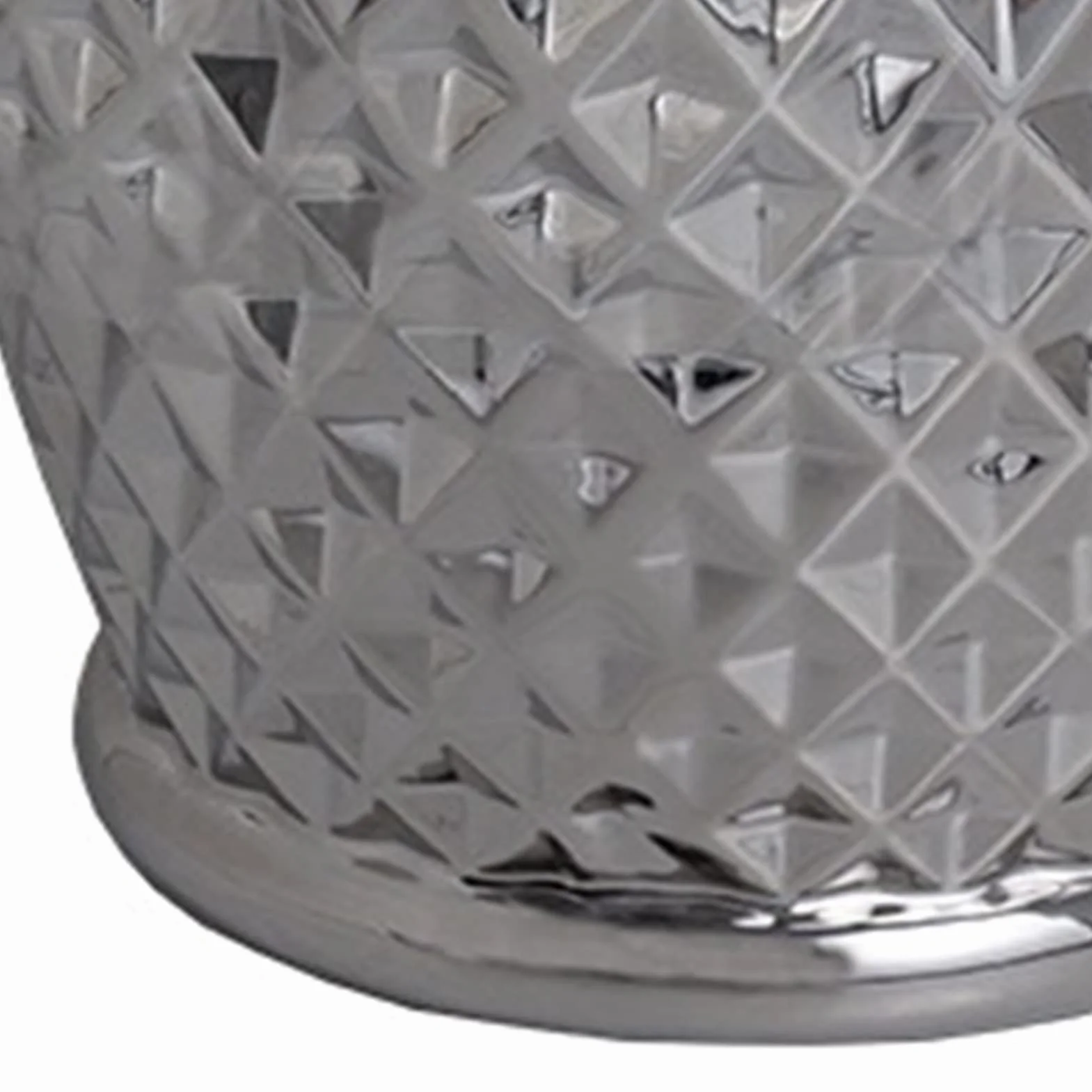 Stołek ogrodowy bębnowy ceramiczny biały
