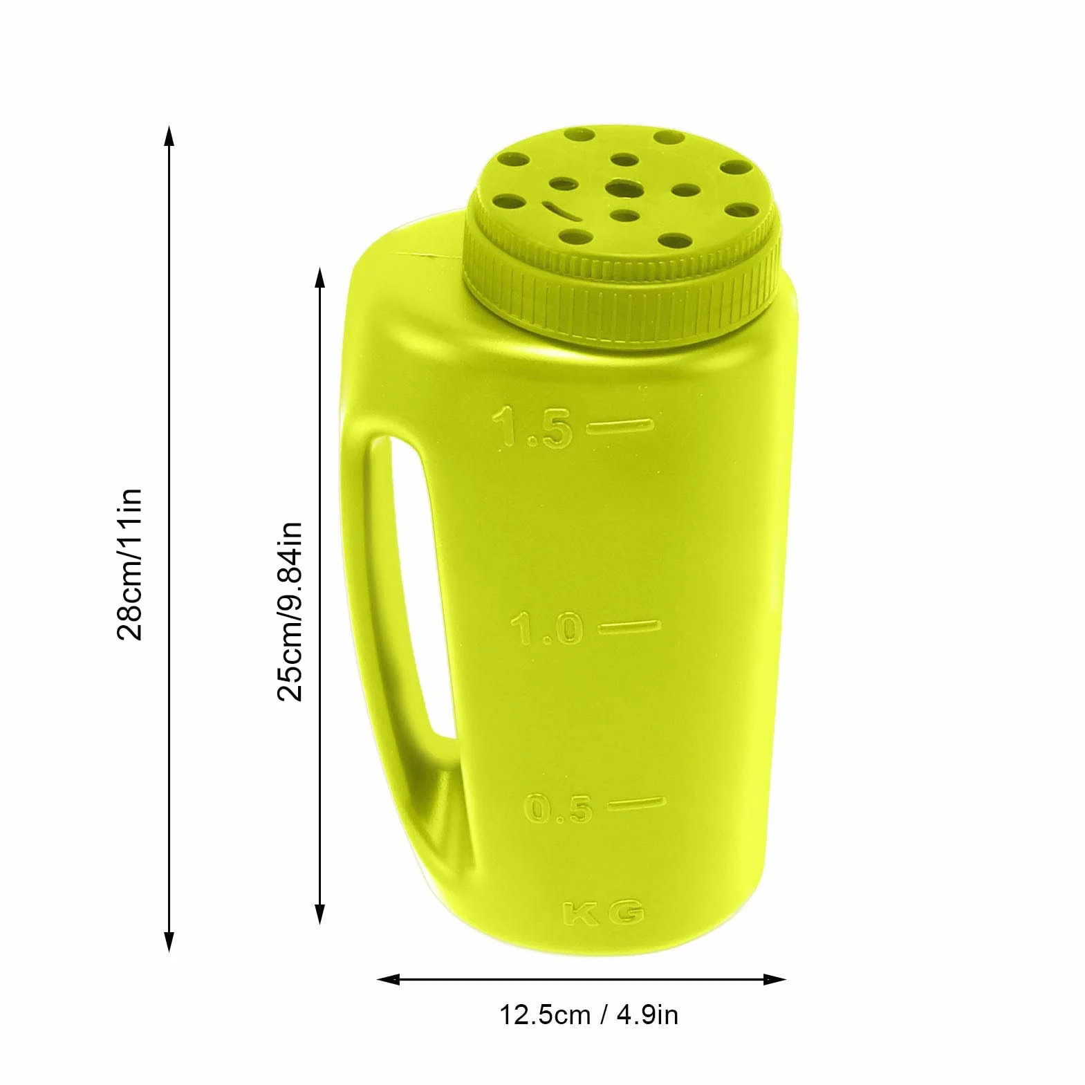 Ręczny Rozsiewacz Nasion Trawy Gruby materiał Przenośny Rozsiewacz Nawozów Wytrzymały do ​​karmienia Zwierząt 7,5 X 4,9 Cala (GREEN)