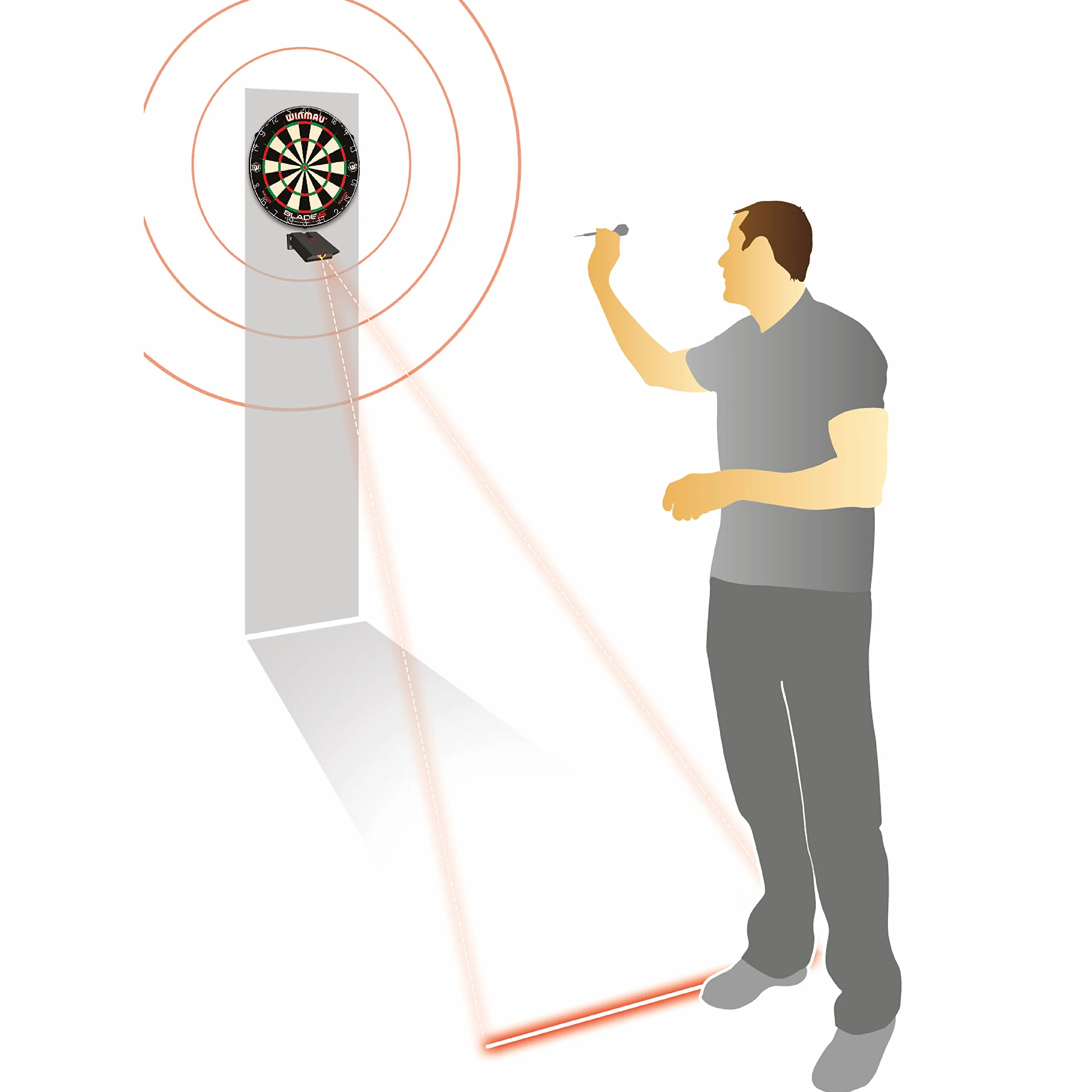 Winmau Laser Oche linia rzutu