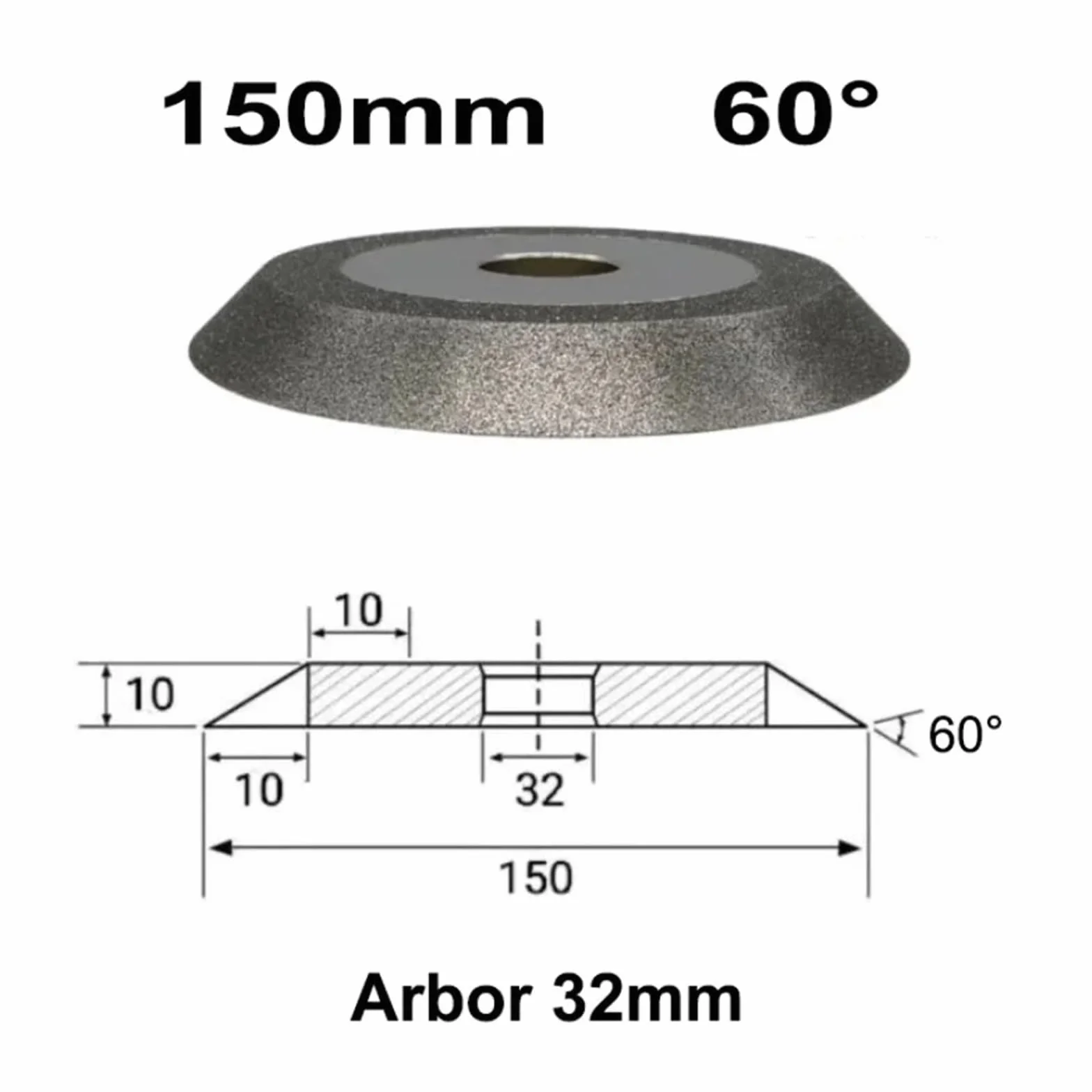 Tarcza diamentowa D100 mm 125 mm 150 mm (125 mm 60 stopni, 200)
