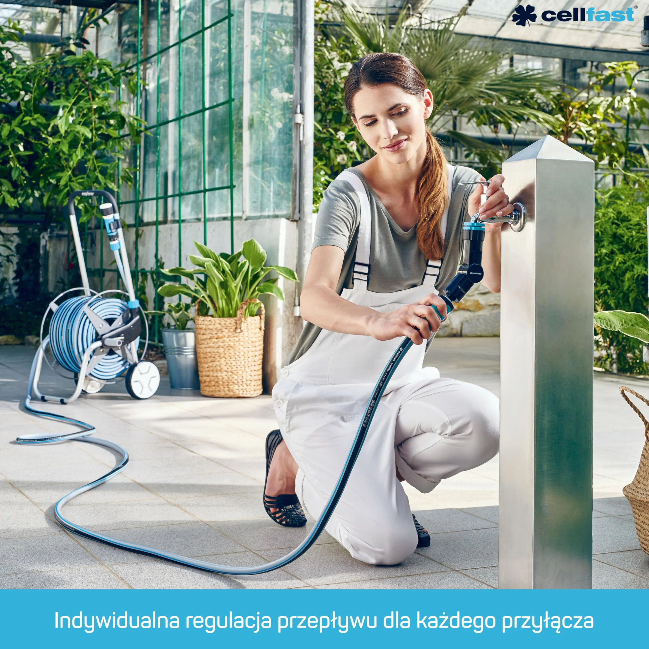 CELLFAST Rozdzielacz Poczwórny Płynna Regulacja Łącznik Kran G3/4" G1" Ideal
