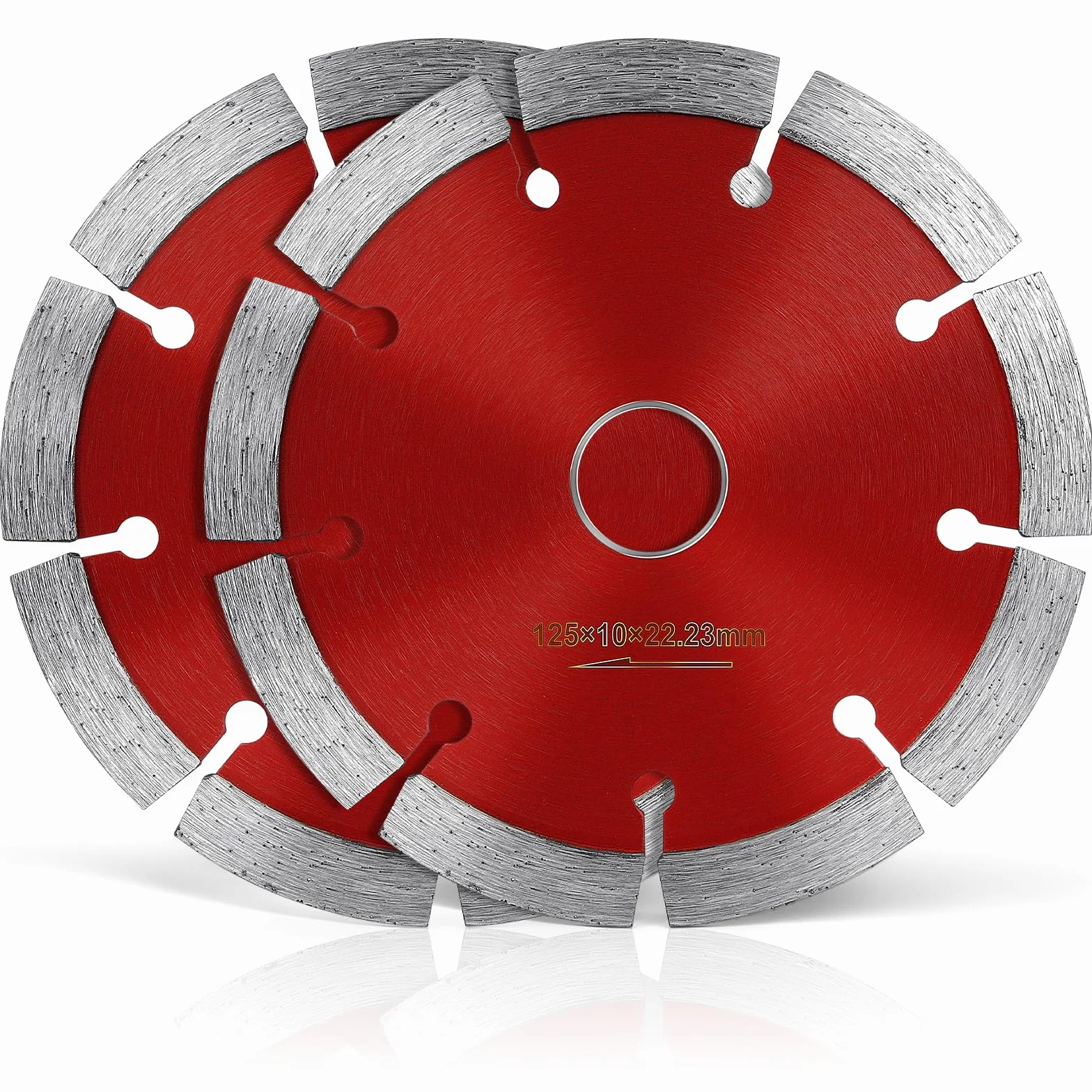 Flintronic Tarcza diamentowa 125 mm, 2 sztuki, diamentowa tarcza do cięcia płytek, ekstra cienka, uniwersalna tarcza do cięcia betonu, granitu, kamienia, muru, cegły