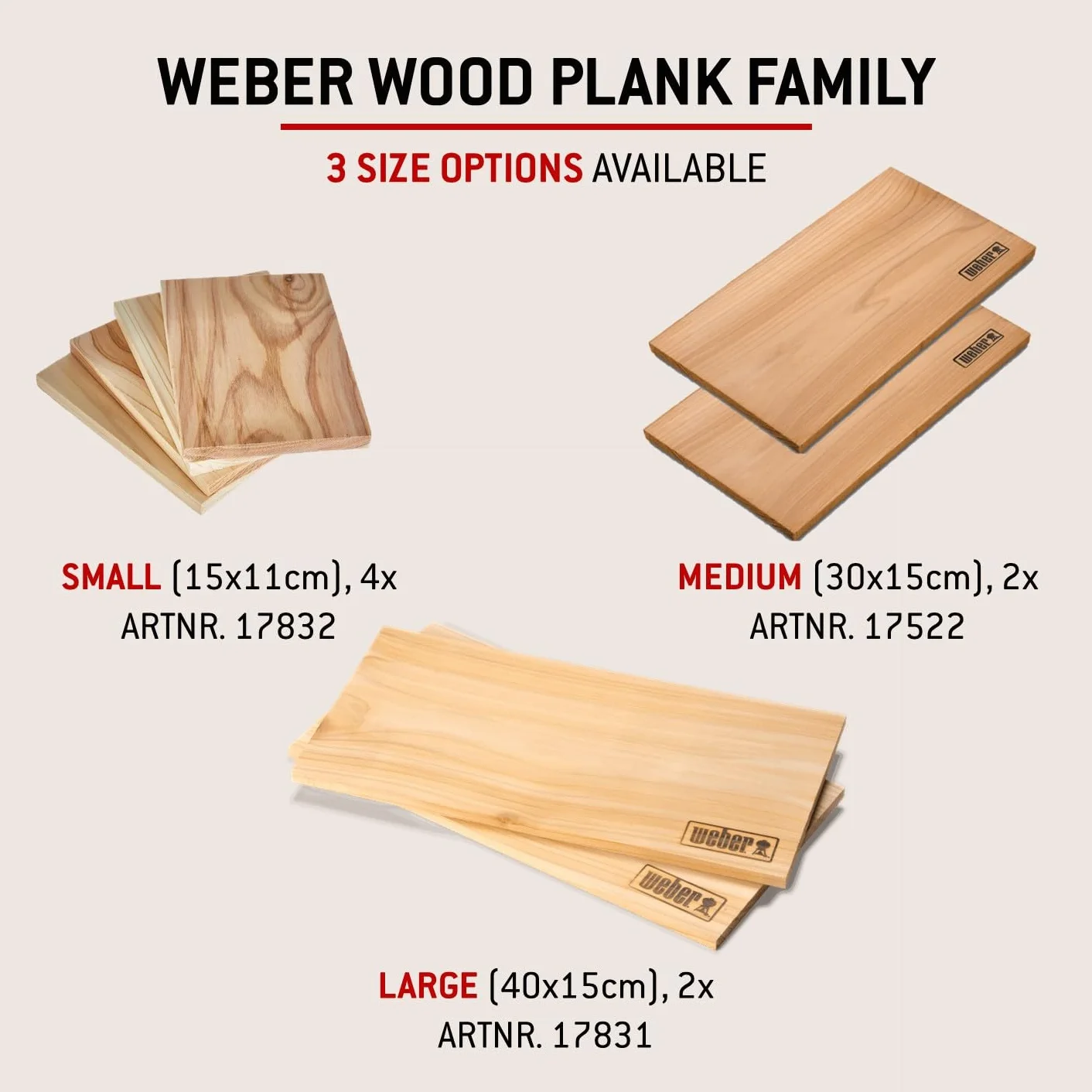 Weber Deski do Wędzenia z Drewna Cedrowego 40 x 15cm 2 sztuki