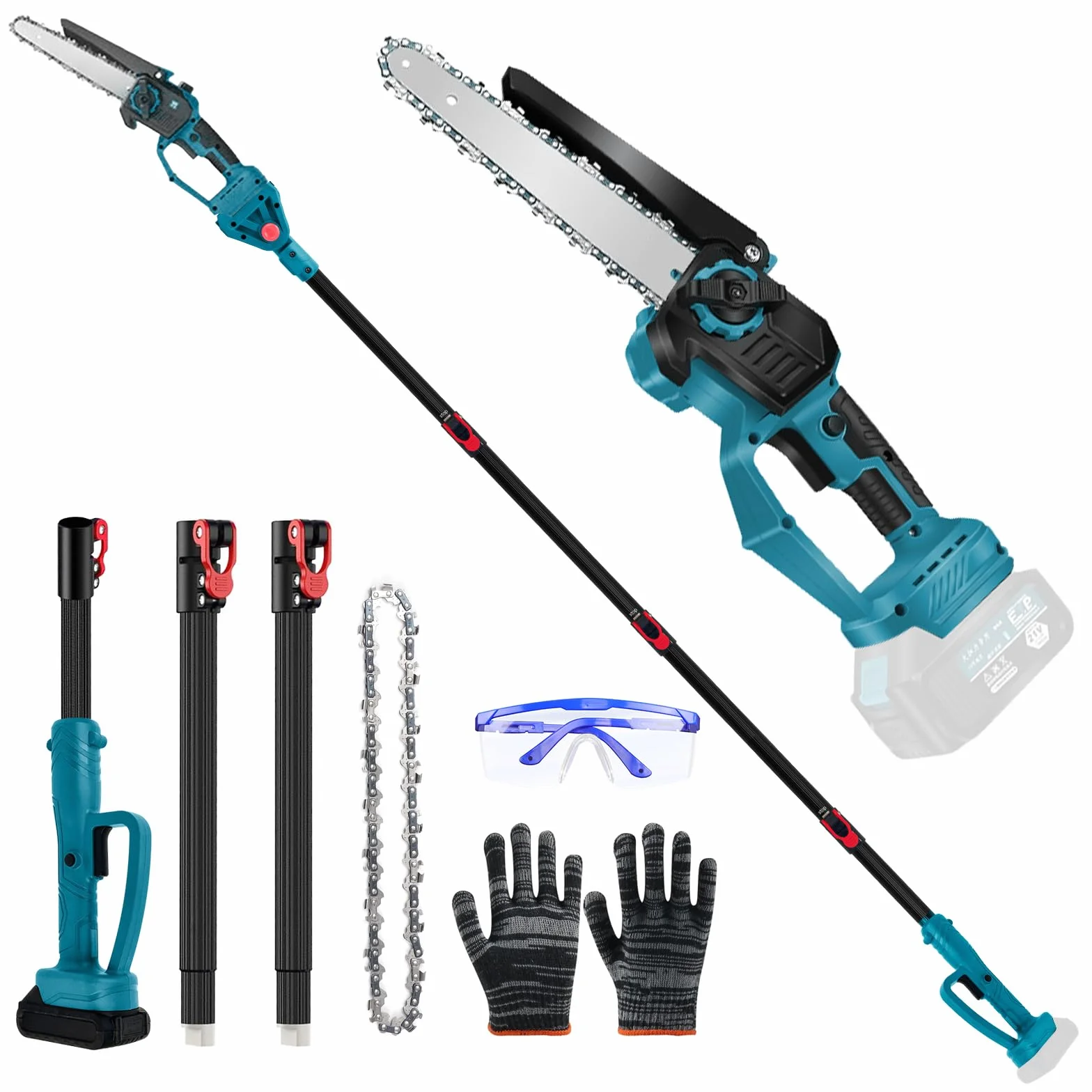 Makita 18V 6-calowa bezszczotkowa piła do gałęzi 2 w 1 z teleskopowym uchwytem