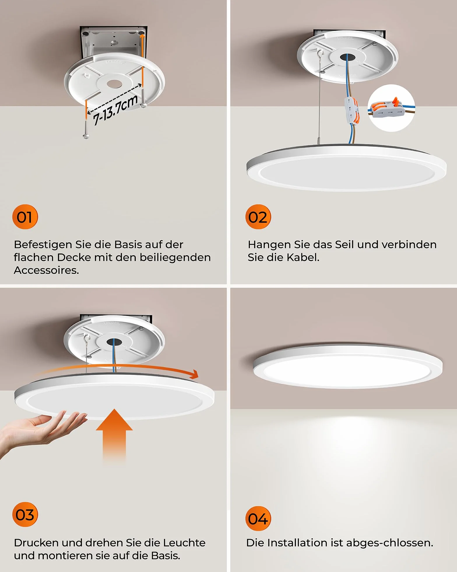 BLNAN LED Oprawa sufitowa z czujnikiem ruchu radarowym 24W, płaska lampa sufitowa z pilotem, panel z czujnikiem ruchu, ciepła neutralna zimna biel do łazienki, korytarza, schodów, toalety, garażu 30cm