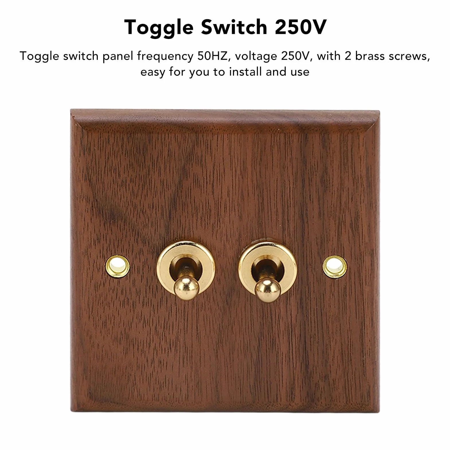 Podwójny Przełącznik Dwupozycyjny ściemniacz światła Retro Orzech Drewno do Montażu na ścianie Panel Narzędzia do Naprawy z Mosiężna śruba do Lamp Podłogowych Torchiere
