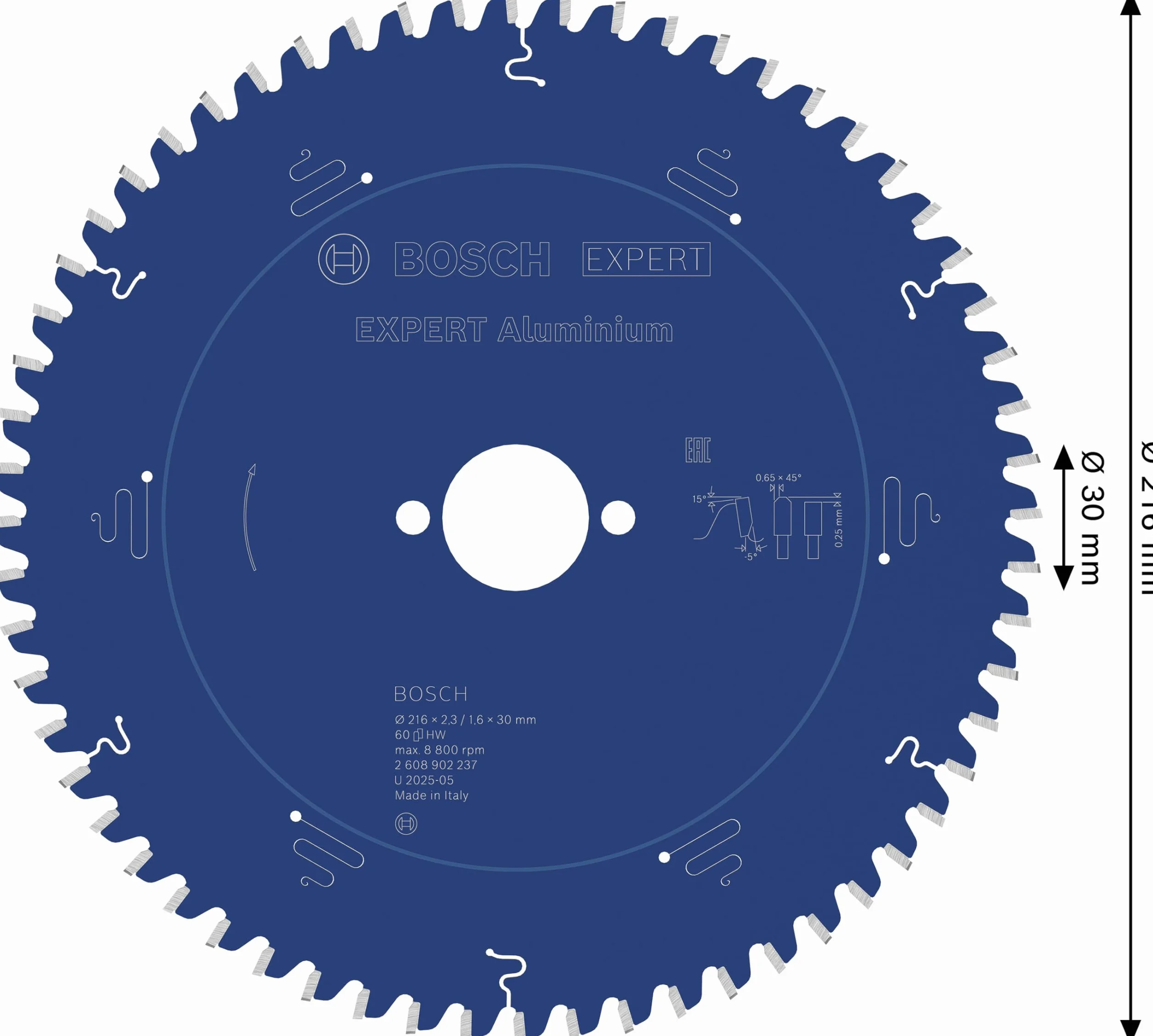 Bosch 1x Tarcza pilarska EXPERT Aluminium do przewodowych do ukośnic (do Aluminiowy, Ø mm, Professional Akcesoria Przewodowa ukośnica tarczowa)