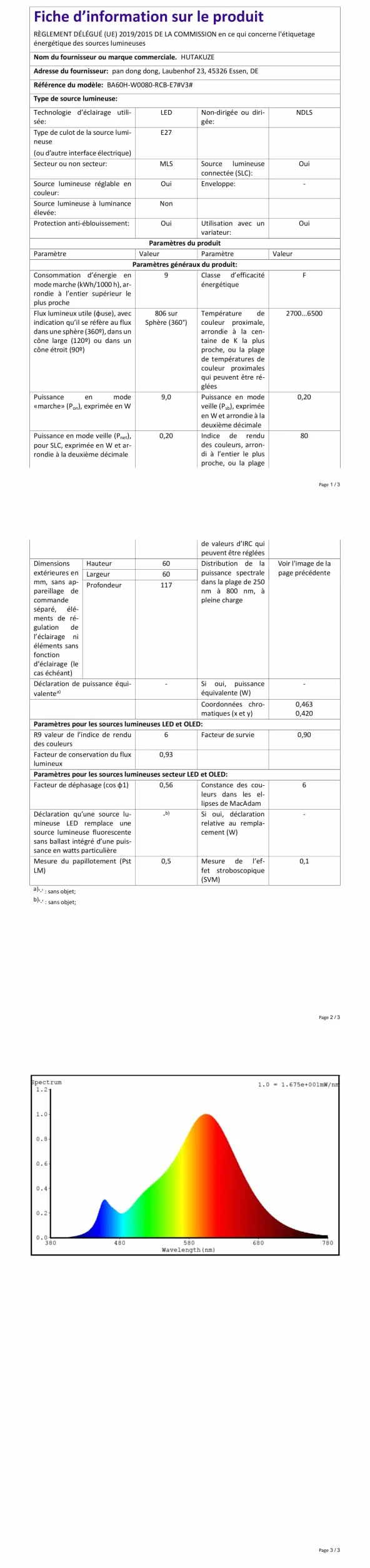 HUTAKUZE Żarówka Alexa E27 Smart LED, 9 W, 806 lm, Wi-Fi, wielokolorowa, ściemniana, sterowanie za pomocą aplikacji, kompatybilne z Alexa Echo, Google Home, nie wymaga koncentratora, ciepła biel /
