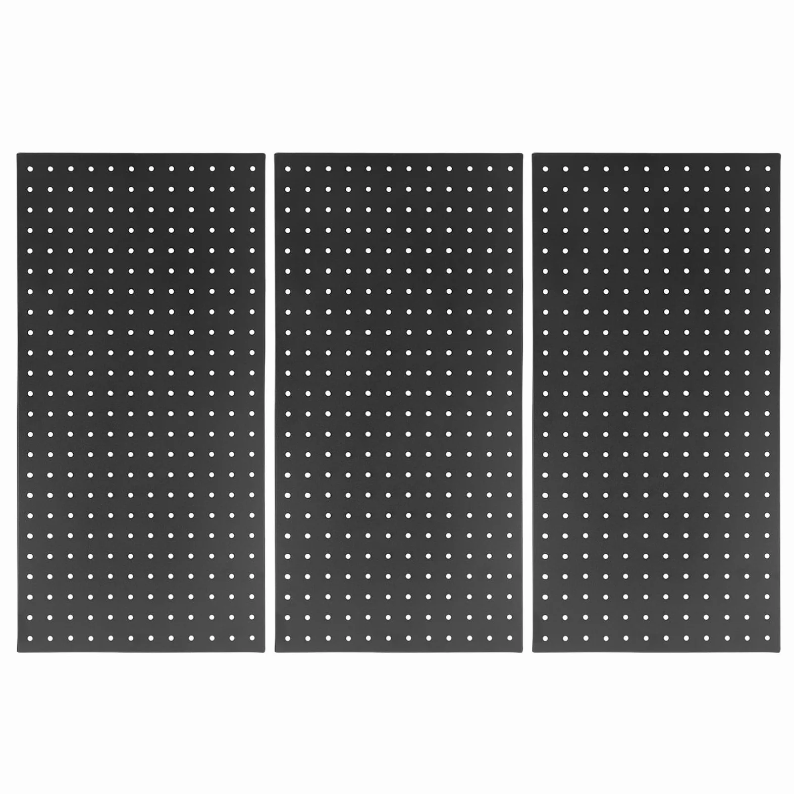 HUIOP Metalowe Panele ścienne z Pegboardami Modułowe Tablice z Narzędziami do Organizowania Narzędzi 24 Cale X 12 Cali Czarny Organizer ścienny Pegboardami Przechowywanie Narzędzi