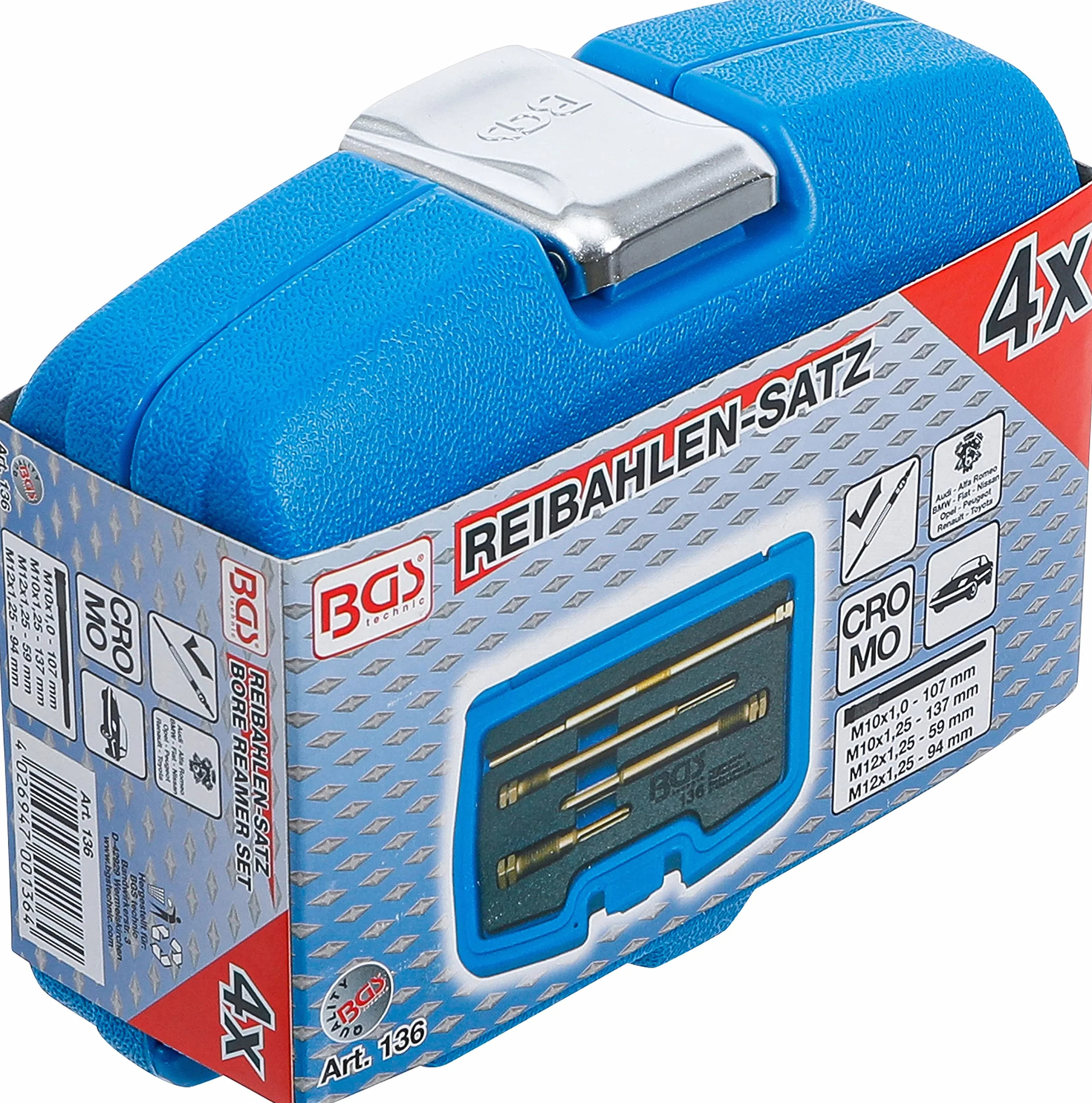 BGS 136 | Zestaw rozwiertaków do gniazd świec żarowych | 4 szt.