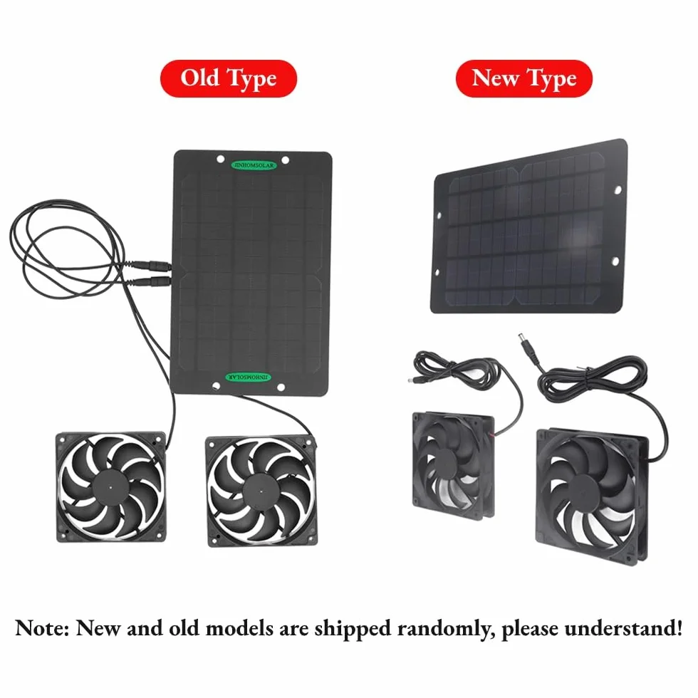 Wentylator solarny 6 V, 10 W, zasilany energią słoneczną, wentylator solarny, wentylator wyciągowy, zestaw do szklarni, szopy, domku dla zwierząt domowych, kurników