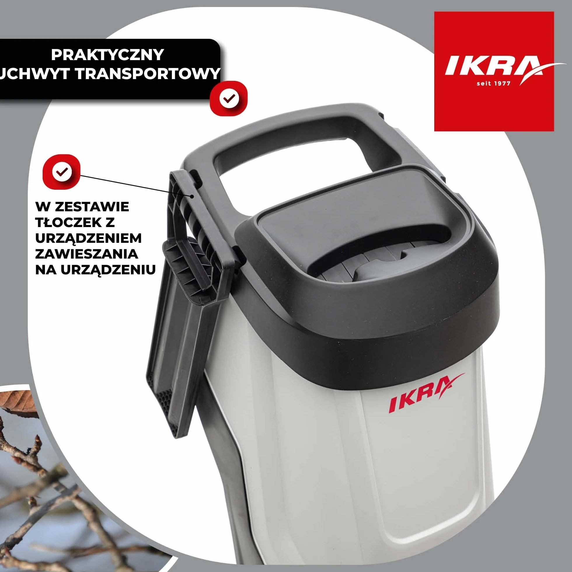IKRA rozdrabniacz ogrodowy elektryczna IMH 2800, z workiem o pojemności 45 l, 2800 W, z 2 zapasowymi odwracalnymi ostrzami i okularami ochronnymi