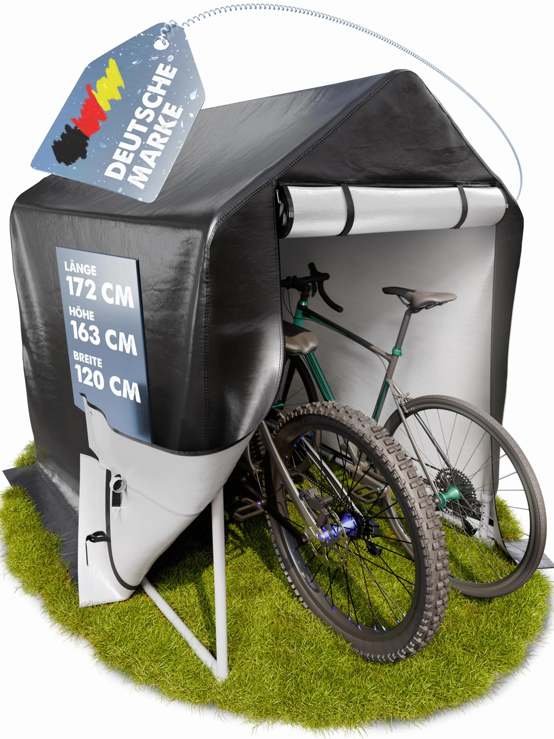 GARLINGO Garaż rowerowy 172x163x120 cm domek na narzędzia
