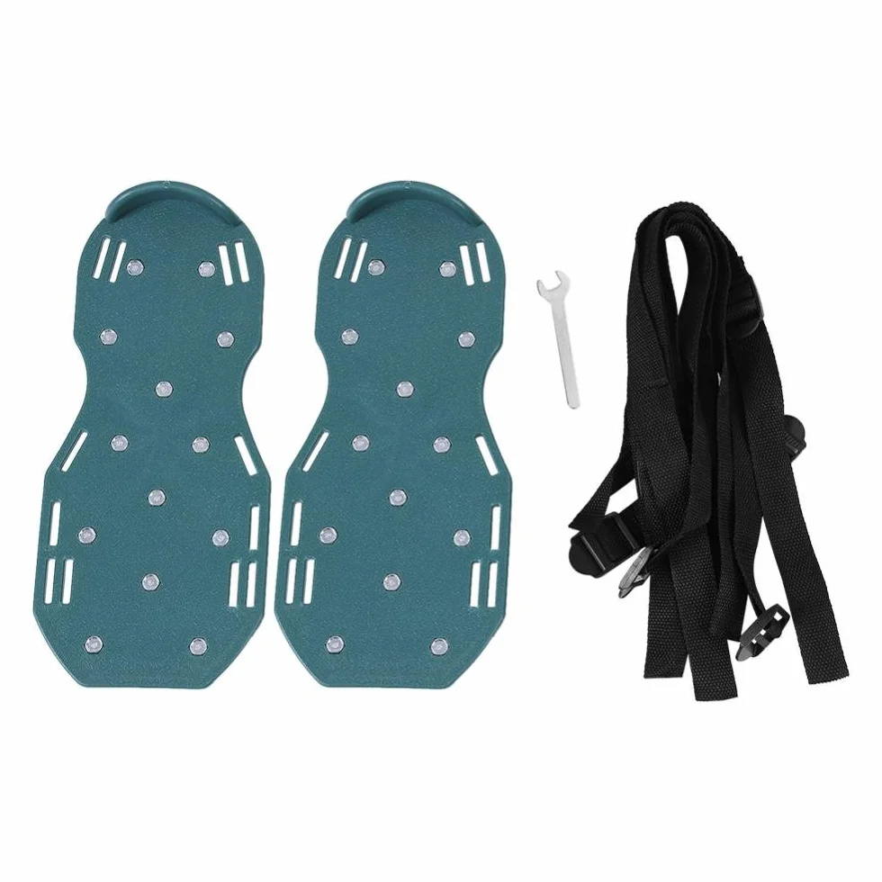 Buty Napowietrzające Trawnik z Gwoździami, Napowietrzacz z Paskami 4 i Nierdzewnymi Końcówkami